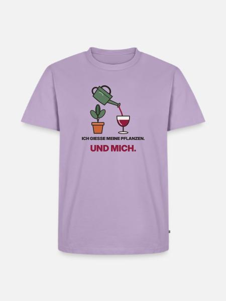 Gießen mit Wein und Grün - Männer Premium Bio T-Shirt - Lavendel