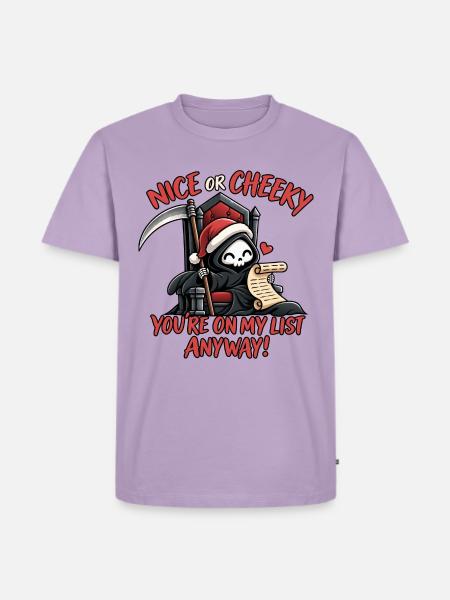 Sensenmann Weihnachten schwarzer Humor - Männer Premium Bio T-Shirt - Lavendel
