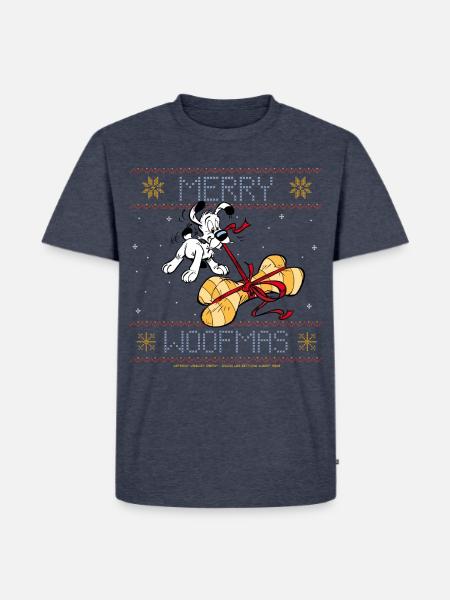 Asterix - Idefix Merry Christmas - Männer Premium Bio T-Shirt - Jeansblau
