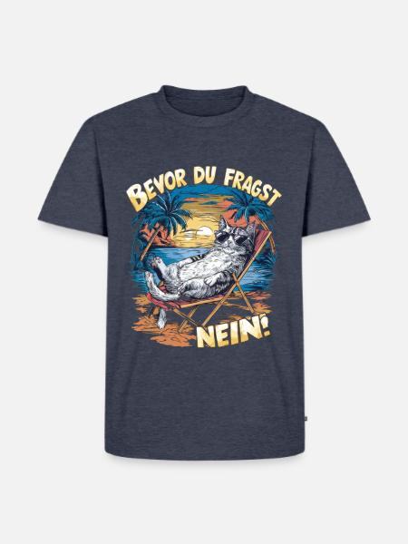 Bevor Du Fragst Nein - Männer Premium Bio T-Shirt - Jeansblau 