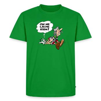 Asterix & Obelix Wir lassen nicht locker! - Männer Premium Bio T-Shirt - Grün - Vorne - Nico (187cm)