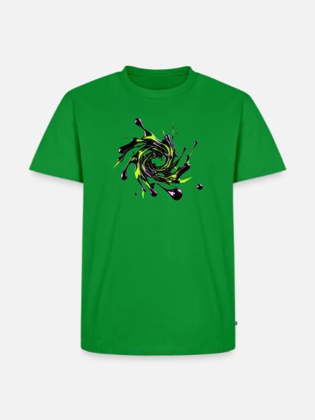 Giftiger Neon-Flüssigchromwirbel - Männer Premium Bio T-Shirt - Grün