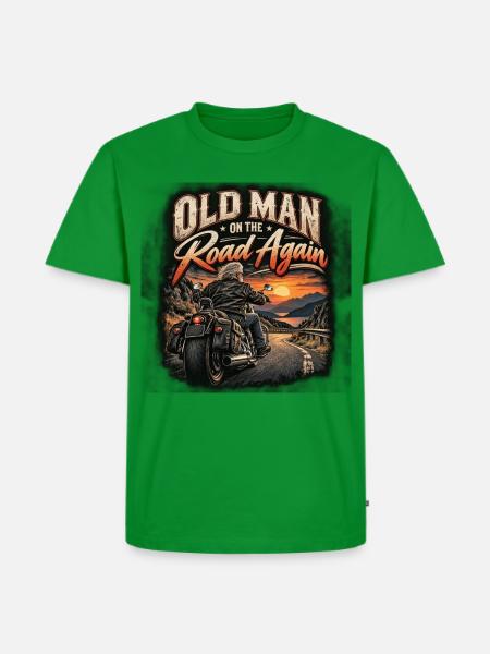 Old Biker - Männer Premium Bio T-Shirt - Grün