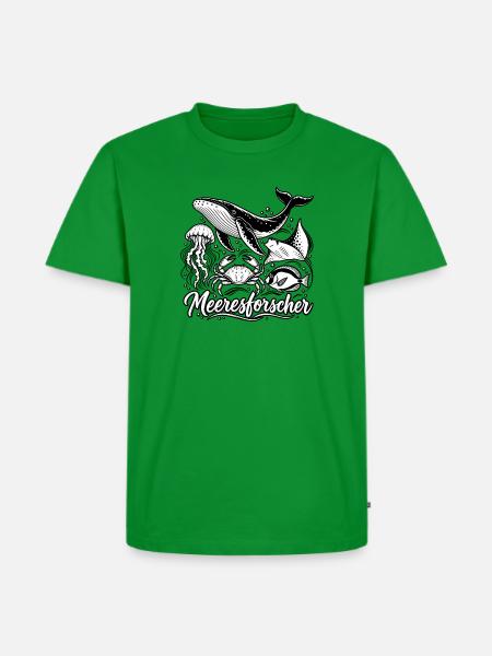 Meeresforscher Meerestiere  Kopieren - Männer Premium Bio T-Shirt - Grün