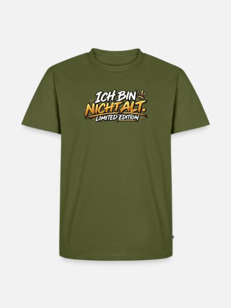Ich bin nicht alt – Limited Edition - Männer Premium Bio T-Shirt - Khaki