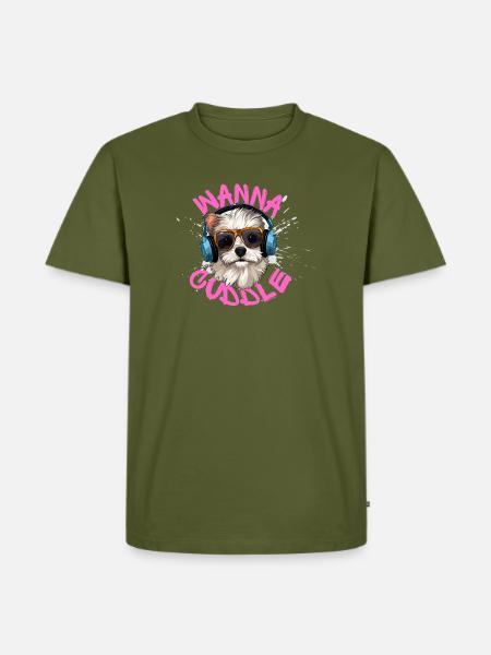 Willst kuscheln - Männer Premium Bio T-Shirt - Khaki