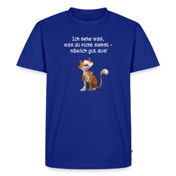 Gutes Aussehen (Katze) - Männer Premium Bio T-Shirt - Royalblau - Vorne - AI Model Male 185 light (185cm)