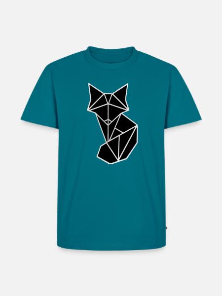 Fuchs Polygon - Männer Premium Bio T-Shirt - Petrol
