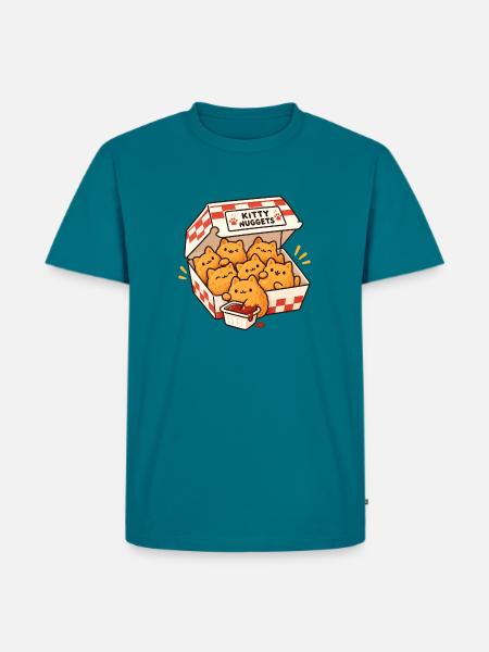 Kitty Nuggets Box - Männer Premium Bio T-Shirt - Petrol