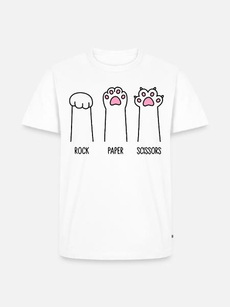 Rock Paper Scissors - Men's Premium Organic T-Shirt - white