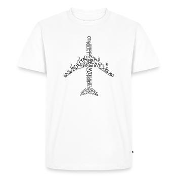 Aircraft B747 - Men's Premium Organic T-Shirt - white - Front - Nico (187cm)