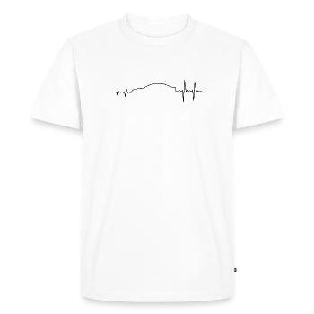 Sportwagen E46 Pulse Herzschlag - Männer Premium Bio T-Shirt - Weiß - Vorne - Nico (187cm)