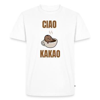 cacao ciao - T-shirt Premium bio Homme - blanc - Devant - Nico (187cm)