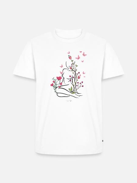 Skin-flowered - Men's Premium Organic T-Shirt - white