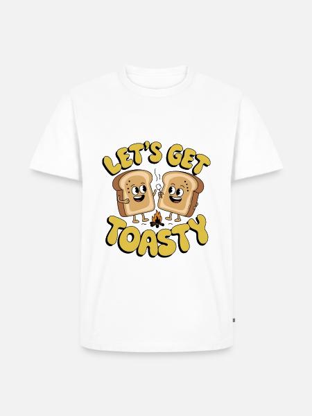 Lass uns warm werden - Männer Premium Bio T-Shirt - Weiß