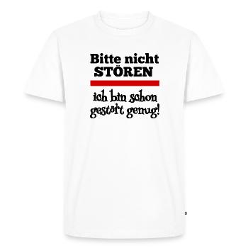 Bitte nicht stören! - Männer Premium Bio T-Shirt - Weiß - Vorne - Nico (187cm)