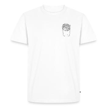 Pommes – Minimalistisches Fastfood Design - Männer Premium Bio T-Shirt - Weiß - Vorne - Nico (187cm)