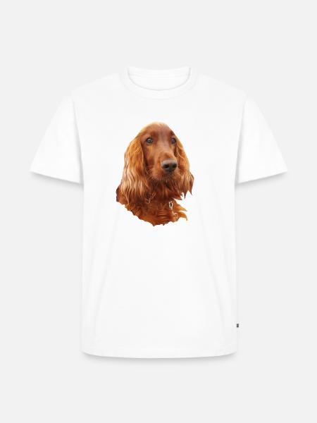 Irish Setter Red - Männer Premium Bio T-Shirt - Weiß