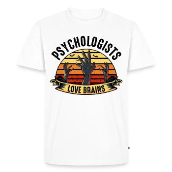 psychologist - Men's Premium Organic T-Shirt - white - Front - Nico (187cm)