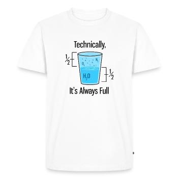 Glas Chemiker Witz - Männer Premium Bio T-Shirt - Weiß - Vorne - Nico (187cm)