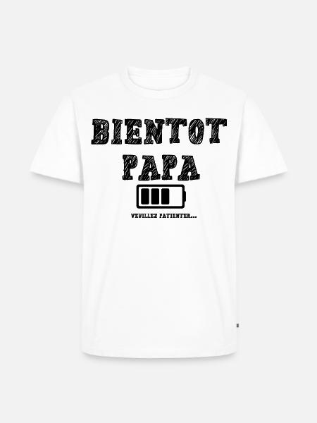 Bald Vater - Männer Premium Bio T-Shirt - Weiß