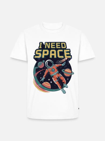 I Need Space - Men's Premium Organic T-Shirt - white