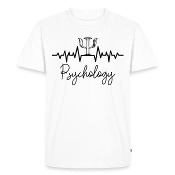 psychologist - Men's Premium Organic T-Shirt - white - Front - Nico (187cm)