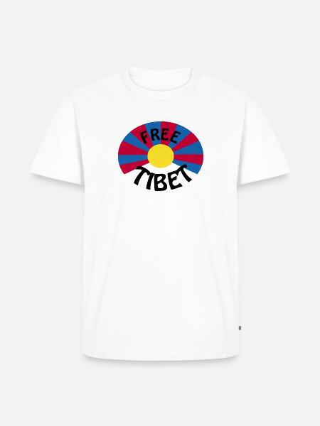 free tibet - Männer Premium Bio T-Shirt - Weiß
