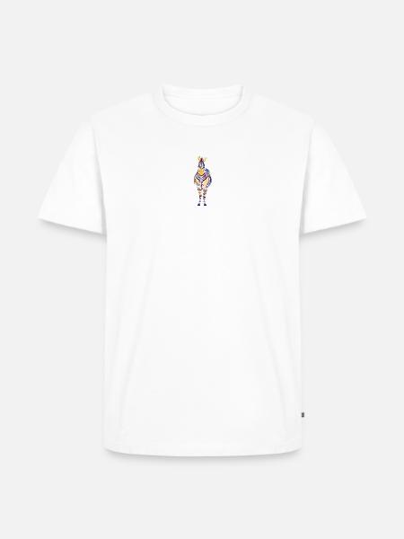 Zebra bunt 3-farbig - Männer Premium Bio T-Shirt - Weiß