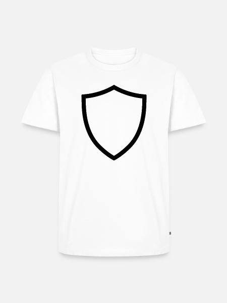 shield icon logo shape security - Men's Premium Organic T-Shirt - white