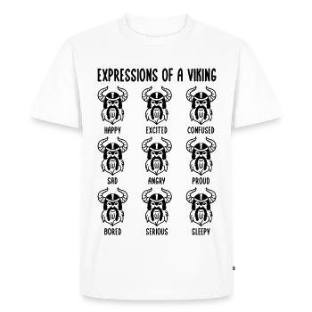 Wikinger Emotionen Island Iceland Norwegen - Männer Premium Bio T-Shirt - Weiß - Vorne - Nico (187cm)