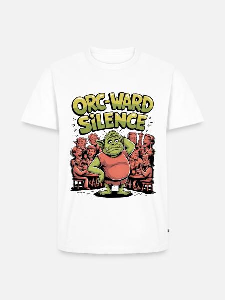 Orc-ward Silence - Men's Premium Organic T-Shirt - white