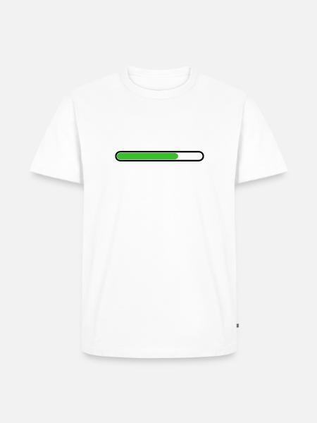 Loading bar Black Green - Men's Premium Organic T-Shirt - white