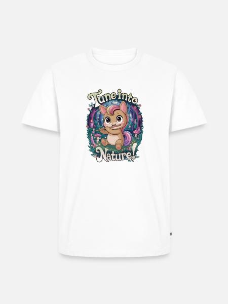 Tune Into Nature! - Men's Premium Organic T-Shirt - white