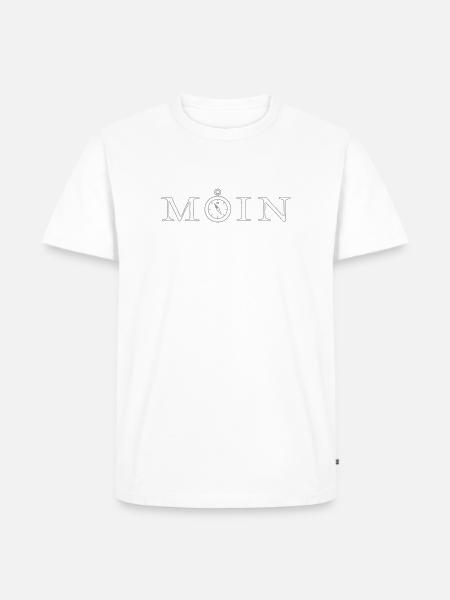 Moin - Männer Premium Bio T-Shirt - Weiß