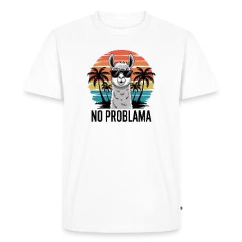 No Problama - Männer Premium Bio T-Shirt - Weiß - Vorne - Nico (187cm)