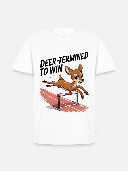 Deer-Termined pour gagner - T-shirt Premium bio Homme - blanc
