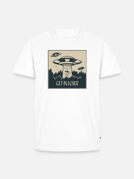 Extraterrestrial UFO Funny Space Gift - Men's Premium Organic T-Shirt - white