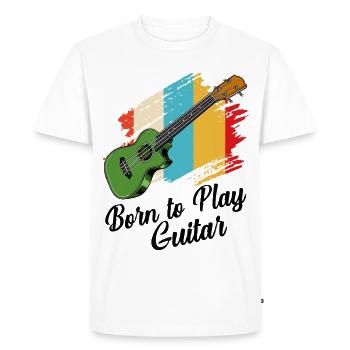 guitare - T-shirt Premium bio Homme - blanc - Devant - Nico (187cm)