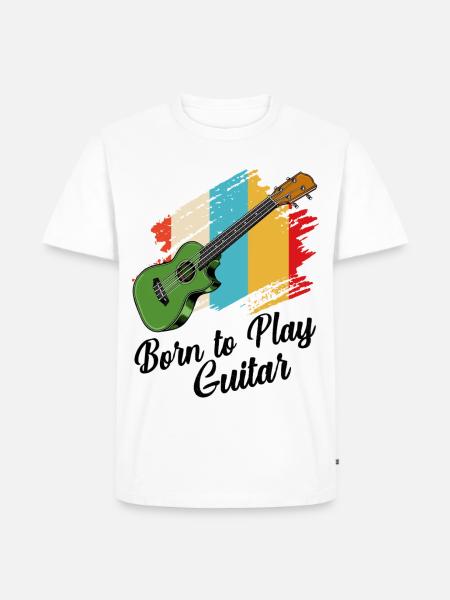 Gitarre - Männer Premium Bio T-Shirt - Weiß