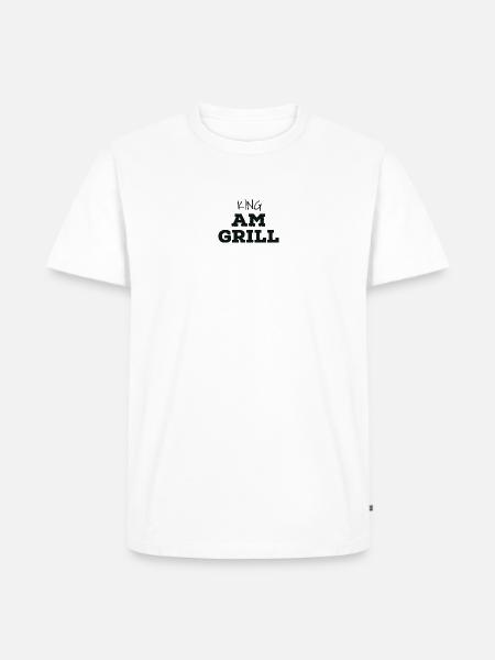 King at the grill - Men's Premium Organic T-Shirt - white