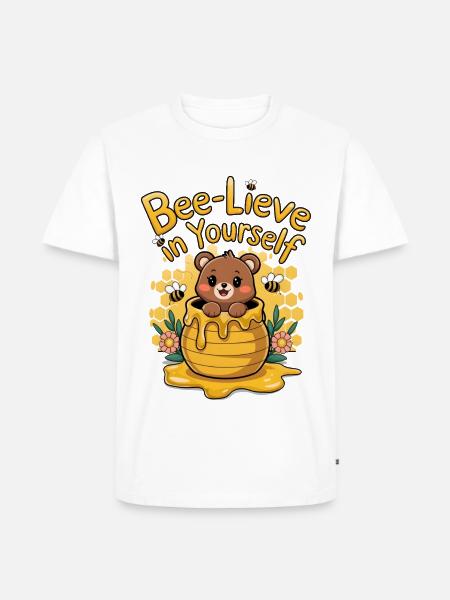 Croyez en vous-même - T-shirt Premium bio Homme - blanc