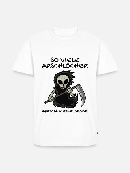 Sensenmann - Männer Premium Bio T-Shirt - Weiß