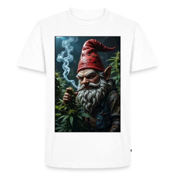 Rauchender Zwerg Albert - Männer Premium Bio T-Shirt - Weiß - Vorne - Nico (187cm)