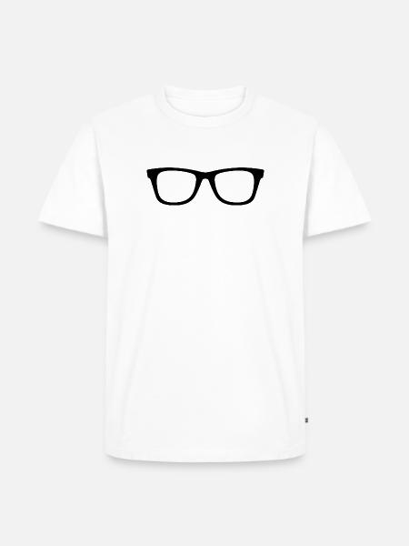 Lunettes - T-shirt Premium bio Homme - blanc