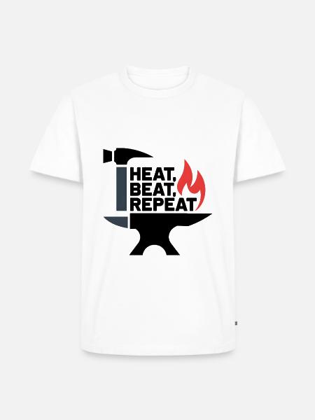 Heat, Beat, Repeat - Men's Premium Organic T-Shirt - white