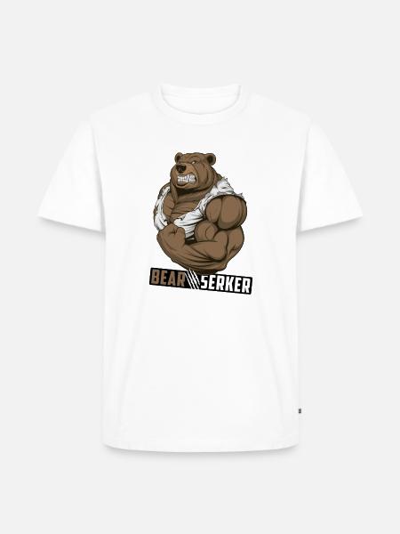 Bearserker - Men's Premium Organic T-Shirt - white