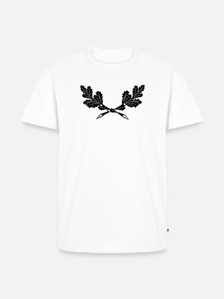 Eiche Logo Jäger 2 - Männer Premium Bio T-Shirt - Weiß