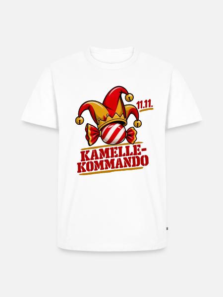Kamelle-Kommando Karneval-T-Shirt - Männer Premium Bio T-Shirt - Weiß