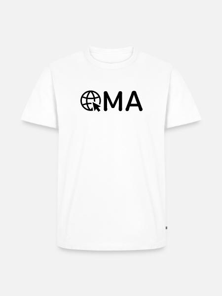 Oma mit Internet-Symbol – Schwarz - Männer Premium Bio T-Shirt - Weiß